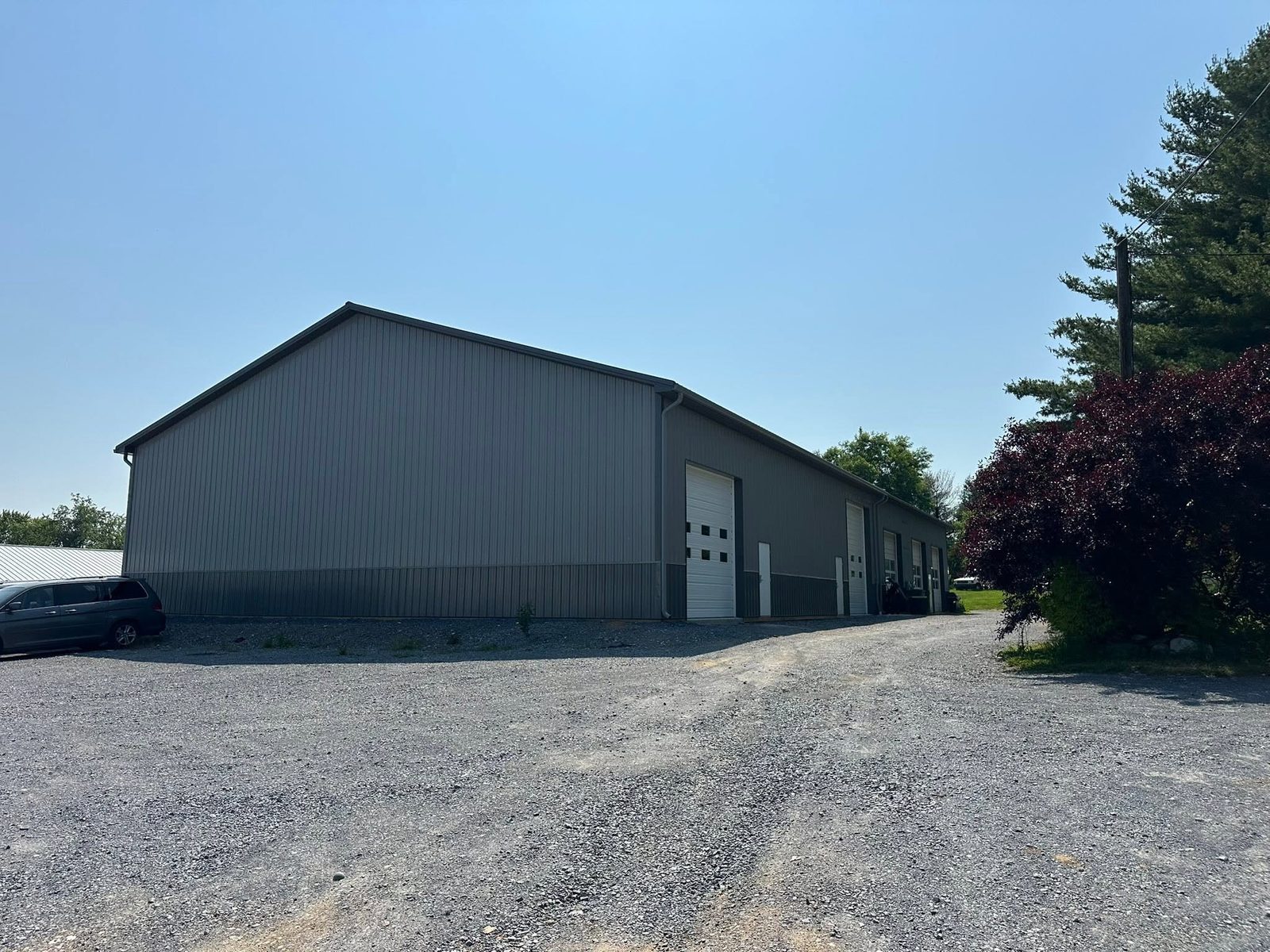 Commercial pole building vehicle storage for parks and recreation in Frederick County, Maryland